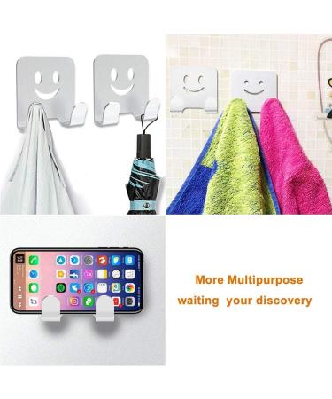 Self-Adhesive Razor Keeper Hooks - 5 Pack Aluminum Alloy Multi-Purpose Smile Hooks for Bathroom & Kitchen (5 Colors) - Buy Online on GoSupps.com