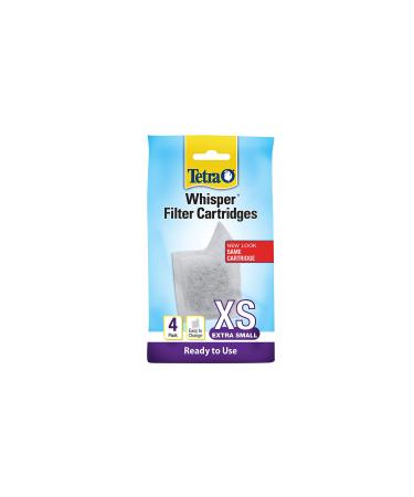 Tetra Whisper Filter Cartridges 4 Count, Extra Small, For aquarium Filtration (AQ-78052),white