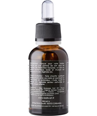 BarbArt Dry Beard Oil - Organic Beard Care with Argan Apricot Kernel & Olive Oil - 30ml - International Shipping Available - Buy Online on GoSupps.com