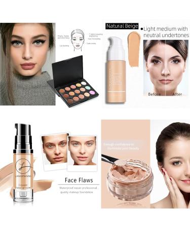 All-In-One Makeup Kit MKNZOME Complete Makeup Gift Set Full Kit Combination with Eyeshadow Lipstick Concealer etc Essential Starter Bundle for Women Pro Multi-uses Beauty Cosmetic Set with Gift Box KIT113 - Buy Online on GoSupps.com