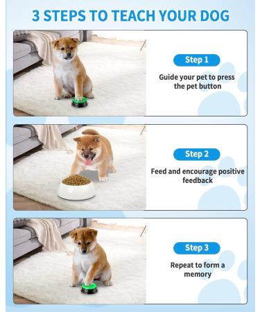 Carseatty Dog Buttons for Communication and Training 6 Pack Recordable Dog Buttons Pet Command Buzzer with Stickers and Anti-Slip Mat 30 Second Record Speech Training Buttons Multicolour - Buy Online on GoSupps.com