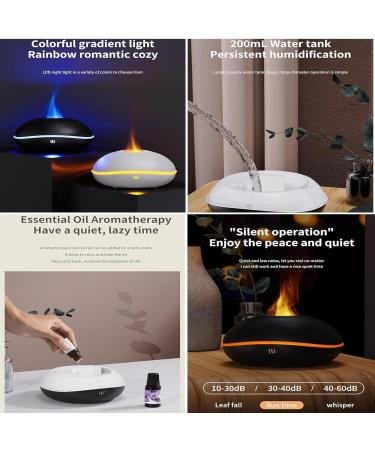 Flames Diffuser with 7 Colors & Wood Grain - 200ml Silent Air Freshener with Automatic Shutdown for Ultimate Room Fragrance - Buy Online on GoSupps.com