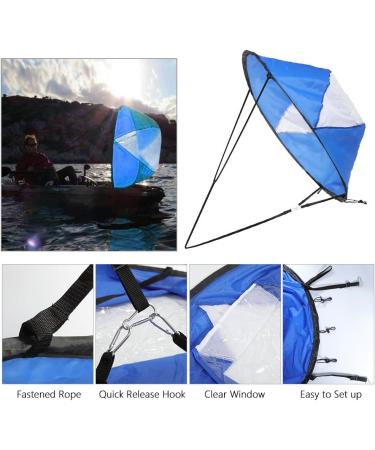 VGEBY 108cm Kayak Boat Wind Sail - Foldable Canoe Downwind Paddle with Storage Bag & Transparent Window - Sailboat Accessories Kit - Buy Online on GoSupps.com