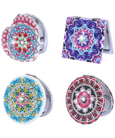 MINIDAHL Mirror Glass Portable Magnifying Folding Mirror for Women