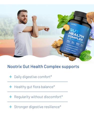 Nootrix Gut Restore + Protect Supplement | Probiotics for Gut Health Colon Cleanse & Bloating Relief | Promotes Healthy Digestion | Digestive Enzymes Postbiotics & Prebiotics | 90 Capsules 90 Count (Pack of 1) - Buy Online on GoSupps.com