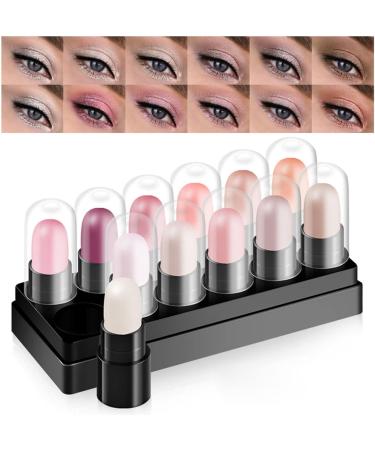NVOQILIN 12Pcs Eyeshadow Pencil Waterproof Long Lasting Eye Shadow Highlighter Makeup Tool - Buy Online on GoSupps.com