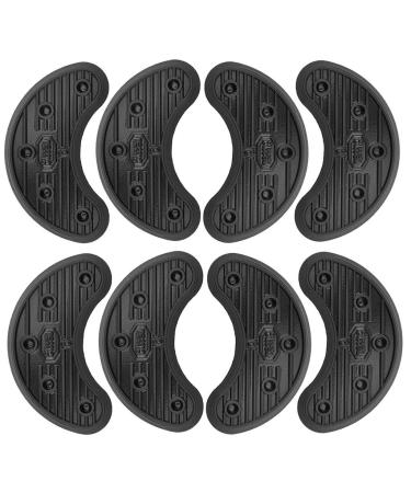 PULABO Strong and Long-Lasting4 Pairs Shoe Heel Plates Taps  Black Rubber Anti-Slip Durable and Useful