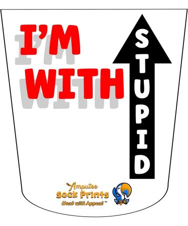 Amputee Sock ATKA I'm with Stupid V1 3PLY Stump Sock - Small-Large, Multi Color - Buy Online on GoSupps.com