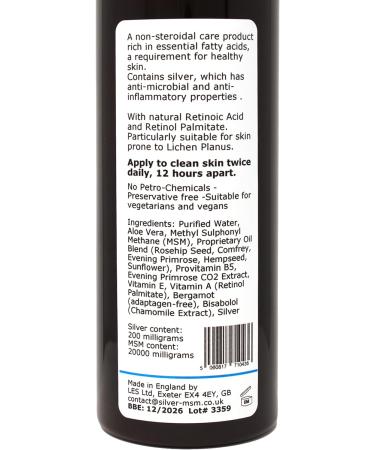 Argentum Plus Silver-MSM Lichen Planus Gel 200ml - Soothes Skin Prone to Lichen Planus - Buy Online on GoSupps.com