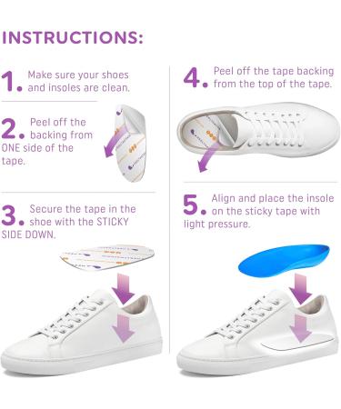 Heel That Pain Insole Sticky Tape - Double Sided Shoe Insole Adhesive | 2 Pairs | Keeps Inserts Secure - One Size Fits Most - Buy Online on GoSupps.com