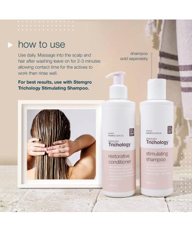 Stemgro Trichology Caffeine Conditioner - 250ml Hair Loss Conditioner for Women | Clinically Proven Hair Thickening Formula for Menopause & Stress-Induced Thinning | Moisturizing Treatment for Dry, Damaged Hair - Buy Online on GoSupps.com