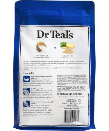 Dr Teal's Epsom Salt Bath Combo Pack - 6 lbs Total - Relax & Relief with Eucalyptus & Spearmint, Detoxify & Energize with Ginger & Clay - Buy Online on GoSupps.com