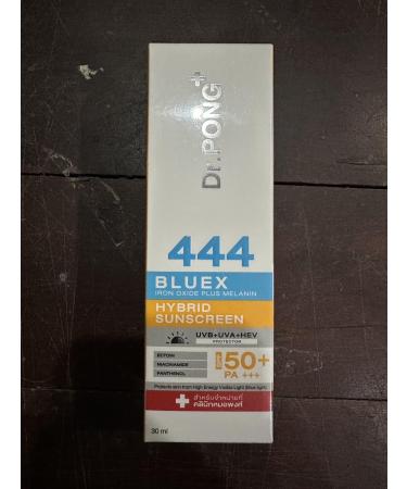 Dr.PONG 444 BlueX Hybrid Sunscreen SPF50 | Iron Oxide Melanin Ectoin & Niacinamide | 30ml International Shipping - Buy Online on GoSupps.com
