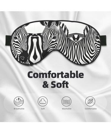 Zebra Print Unisex Sleep Mask | Double-Sided Eye Mask for Sound Sleep & Skin Care - Buy Online on GoSupps.com