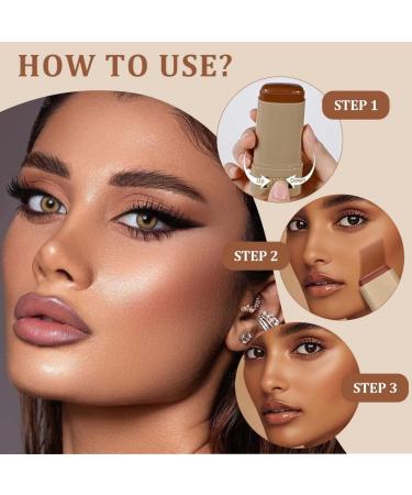 1 Pi ce B ton de fond de teint avec 1 houppette noire triangulaire s rum boosted Skin Tint Balm - Fond de teint hydratant solide - Buy Online on GoSupps.com