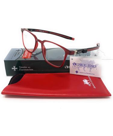 Buy Venice Eyewear Occhiali - Blue Light Filter Reading Glasses for Men & Women | TR90 Magnetic Expandable | Gray +2.00 Red +3.50 - International Shipping Available - Buy Online on GoSupps.com