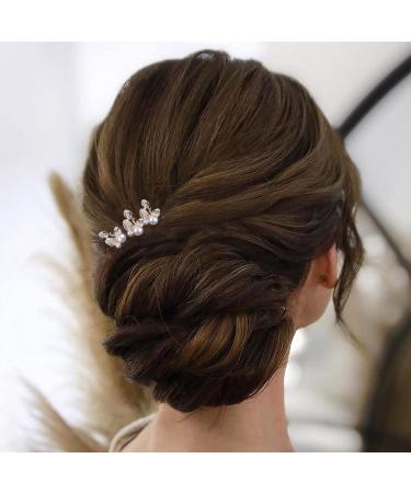 Inilbran Pearl Wedding Hairpins Vintage Pearl Leaf Hair Pins Clip Gold Pearl Hair Pin Barrette Leaf Pearl Bride Hairpiece Decorative Hair Accessories for Women and Girls Hair Headdress(Style A) - Buy Online on GoSupps.com