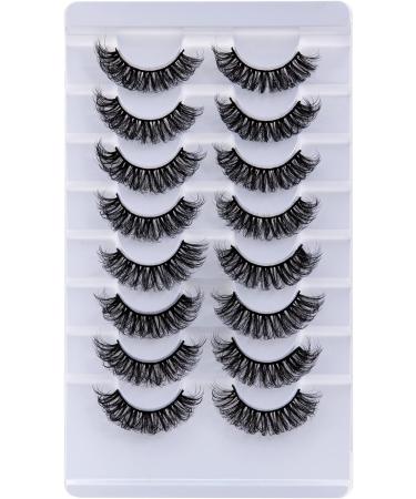 Leipple 8 Pairs Reusable 8D Mink Lashes - Waterproof Thick Fluffy Fake Eyelashes - Faux Mink Eyelashes - QZ-28 - Buy Online on GoSupps.com