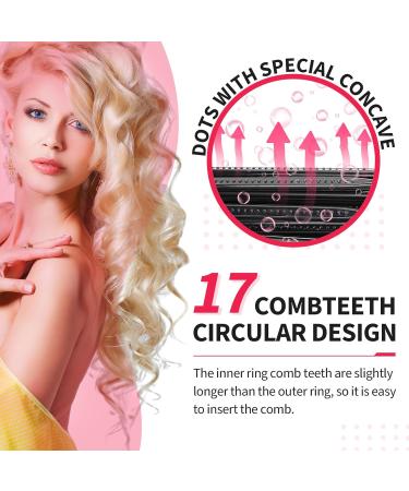 Curling Roll Comb Bounce Curl Brush Curl Defining Brush Air Curly Hair Brush 17 Teeth Round Curly Hair Comb Styler Anti-Slip Curling Iron Hairstyling Tools for Women Home Travel Dating - Buy Online on GoSupps.com