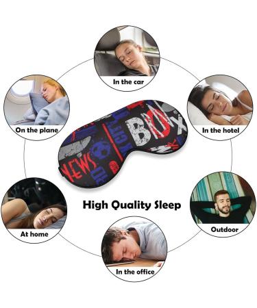 New York Style Grunge Geometric Sleep Mask Eye Cover for Sleeping Blindfold with Adjustable Strap Blocks Light Night Travel Nap for Men Women - Buy Online on GoSupps.com