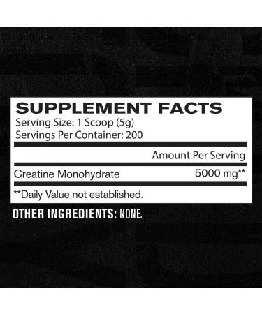 Jacked Factory Creatine Monohydrate Powder 1000g - Creatine Supplement for Muscle Growth Increased Strength Enhanced Energy Output and Improved Athletic Performance 200 Servings Unflavored Unflavored 200 Servings (Pack of 1) - Buy Online on GoSupps.com