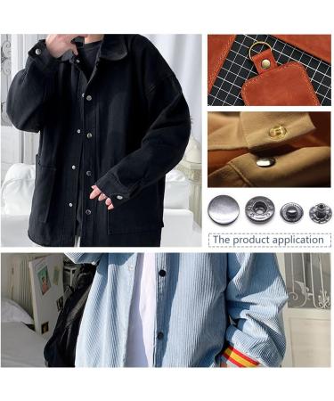 120 Set Leather Snap Fasteners Kit with 4 Setter Tools - 10/12.5/15mm Metal Button Snaps for Clothes, Jackets, Jeans, Bracelets, Bags - 4 Color Options (655) - Buy Online on GoSupps.com