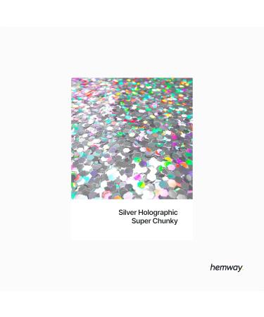 Buy Hemway Eco-Friendly Biodegradable Glitter 100g - Vegan Silver Holographic Sparkle for Face Eyes Body Hair & Nails | Safe for Festivals - Buy Online on GoSupps.com