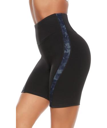 Persit Women's Workout Leggings with Pockets - High Waisted Tummy Control Yoga Pants in Blackcamo (Large) - Buy Online on GoSupps.com