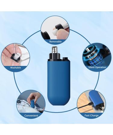 Portable USB Rechargeable Nose Hair Trimmer for Men & Women - Painless Precision Electric Nose Shaver (Blue) - International Shipping - Buy Online on GoSupps.com