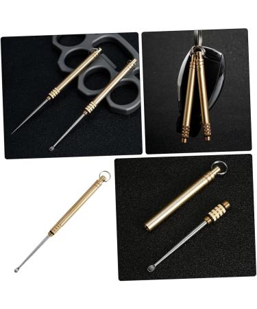 Titanium Alloy Ear Digger & Plugs Set for Ear Cleaning - Golden Stainless Steel Ear Spoon for Portable Wax Cleaner Care - Buy Online on GoSupps.com