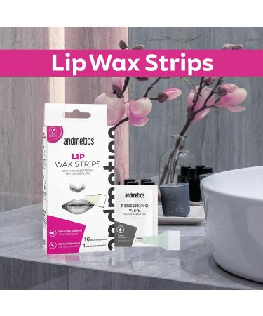 Andmetics Upper Lip Wax Strips for Women | Quick & Easy Hair Removal | Perfect for Smooth Clean Skin - Buy Online on GoSupps.com