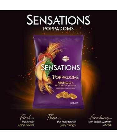 Sensations Poppadoms Mango and Red Chilli Chutney 82.5 g (Pack of 4) - Buy Online on GoSupps.com