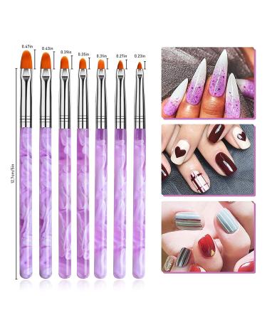 Ebanku 13-Piece Acrylic & Gel Nail Brush Set - Professional Nail Art Design Tools for UV Gel & Acrylic Painting - Buy Online on GoSupps.com