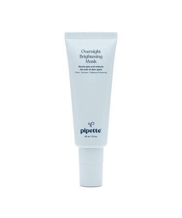 Pipette Overnight Brightening Exfoliating Mask - Face Exfoliator With Moisturizing Squalane & Hyaluronic Acid Vegan (2 fl oz)