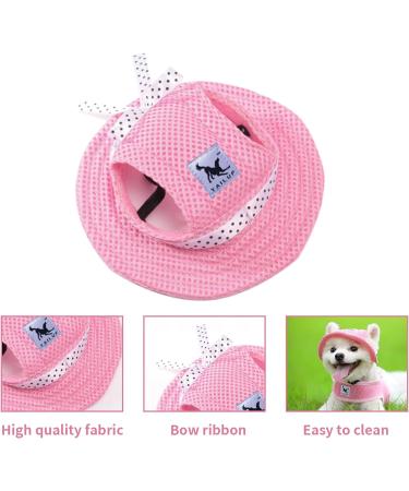 Adjustable Dog Sonnen Hat - Baseball Cap with Ear Holes for Sun Protection - Perfect Summer Outdoor Cap for Small Dogs Puppies & Cats in Pink - Buy Online on GoSupps.com