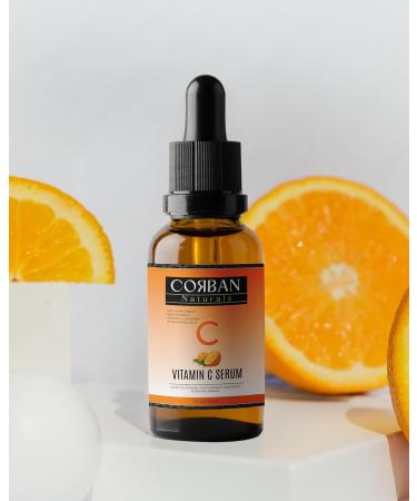 Corban Naturals Anti-Aging Vitamin C Serum with Hyaluronic Acid Collagen & Vitamin E - Boost Radiance & Hydration | International Shipping Available - Buy Online on GoSupps.com