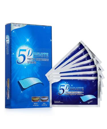 ILamourCar Teeth Whitening Strips Effective Non-sensitive Teeth Whitening Strips Home Use Tooth Whitening Kit Teeth Whitener Mint Flavour 7 Pouches 14 Strips