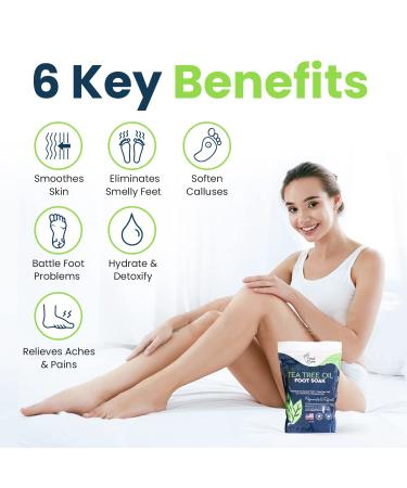 Tea Tree Oil Foot Soak with Epsom Salt - Best Treatment for Toenail Fungus and Athlete's Foot - Buy Online on GoSupps.com