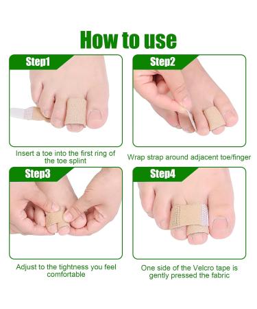 10Pcs Soft Toe Splints for Hammer Toe Straightening - Pain Relief & Support - Adjustable Size - Ideal for Daily Wear & Exercise - Buy Online on GoSupps.com