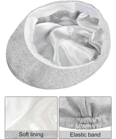 Mint Green Baby Boys Flat Cap | Gentleman Herringbone Tweed Newsboy Baker Boy Hat | Light Grey - 3-6 Months - Buy Online on GoSupps.com