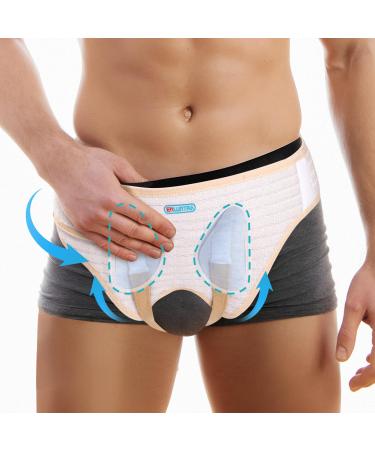Hernia Belts for Men Adjustable Inguinal Hernia Support Belt for Men & Women with 4 Compression Pads Hernia Support Truss for Single/Double Inguinal or Sports Hernia(S) Small