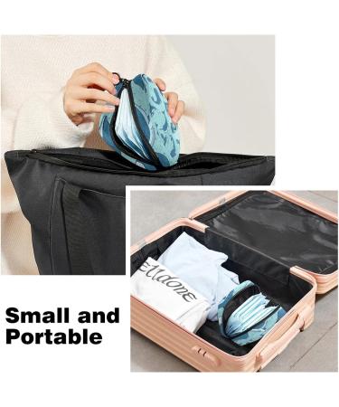 Shop Women's Bands Storage Bag & Menstrual Cup Pocket - Big Capacity Makeup Organizer with Whales Mermaids & Dolphins Designs - Buy Online on GoSupps.com