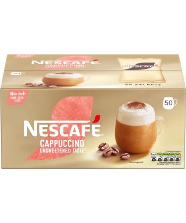 NESCAF Gold Cappuccino Unsweetened Taste Instant Coffee Sachets - 50 x 14.2g - Buy Online on GoSupps.com