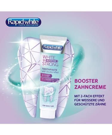 Rapid White WHITE + STRONG BOOSTER Toothpaste 75 ml - Instantly Whiter Teeth Optimal pH Caries Protection - Shop Internationally - Buy Online on GoSupps.com