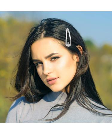 50 Pieces 3.5 Large Metal Snap Hair Clips - No Slip Hair Barrettes for Girls & Women (Silver) | Long Hair Side Clip Clamp Hair Accessories - Buy Online on GoSupps.com