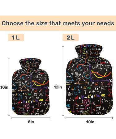 NAANLE 2L Transparent Hot Water Bottle - Large Heat Bottles for Bed & Pain Relief | Ideal for Hand & Foot Warmth | Heat & Cold Therapy - Buy Online on GoSupps.com