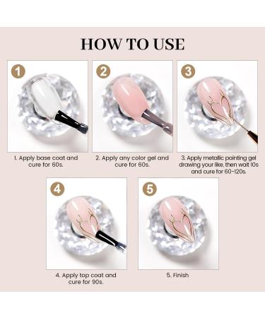 RARJSM Metallic Gel Nail Polish - Bronze Gold Chrome 3D Effect | 8ml Reflective Shine for DIY Nail Art & Home Salon - Buy Online on GoSupps.com