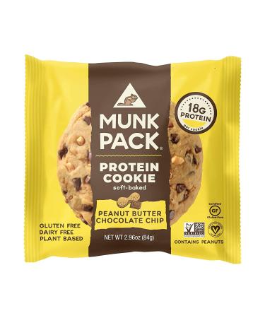 Munk Pack Protein Cookie, Peanut Butter Dark Chocolate, 1 Cookie, 2.96 Ounce