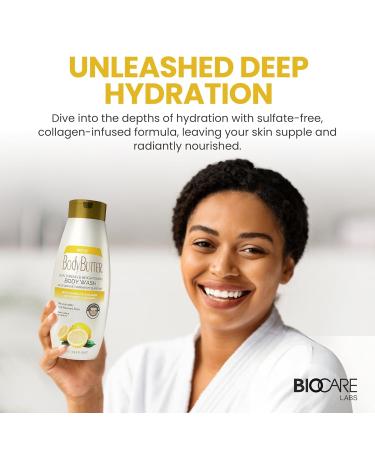 Biocare Vitamin C and Collagen Body Wash: Ultimate Brightening & Toning Solution Ideal for Men & Women - Enhances Skin & Hydrates Suitable All Skin Types Sulfate-Free 16.5 oz - Buy Online on GoSupps.com