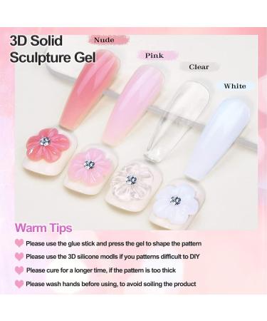 NAILGIL Solid Builder Gel For Nails 3D Gel Nail Art Sculpture Non-Sticky Hand Extension Gel Sock Off UV LED Salon DIY at Home-15g/0.53oz Clear - Buy Online on GoSupps.com
